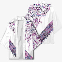 Mawhero Paua shell Kowhaiwhai Taniko Personalised Kimono Manta Ray Shark-Turtle Maori Tribal Style LT9 - Polynesian Pride