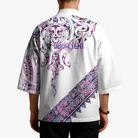 Mawhero Paua shell Kowhaiwhai Taniko Personalised Kimono Manta Ray Shark-Turtle Maori Tribal Style LT9 - Polynesian Pride