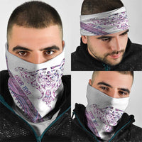 Mawhero Paua shell Kowhaiwhai Taniko Personalised Neck Gaiter Manta Ray Shark-Turtle Maori Tribal Style LT9 - Polynesian Pride