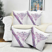 Mawhero Paua shell Kowhaiwhai Taniko Personalised Pillow Cover Manta Ray Shark-Turtle Maori Tribal Style LT9 - Polynesian Pride