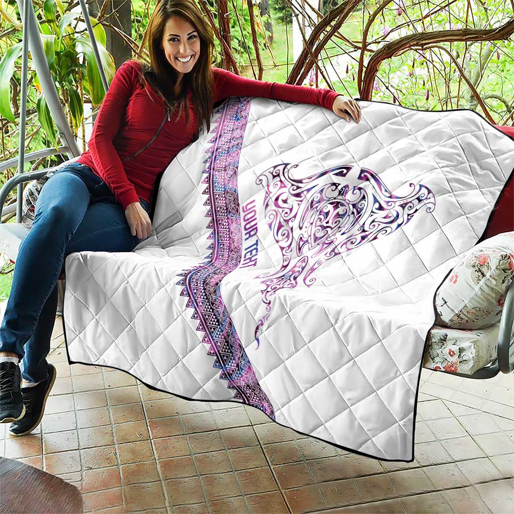 Mawhero Paua shell Kowhaiwhai Taniko Personalised Quilt Manta Ray Shark-Turtle Maori Tribal Style LT9 - Polynesian Pride