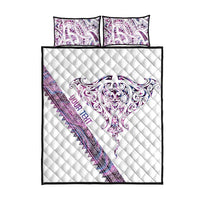 Mawhero Paua shell Kowhaiwhai Taniko Personalised Quilt Bed Set Manta Ray Shark-Turtle Maori Tribal Style LT9 - Polynesian Pride