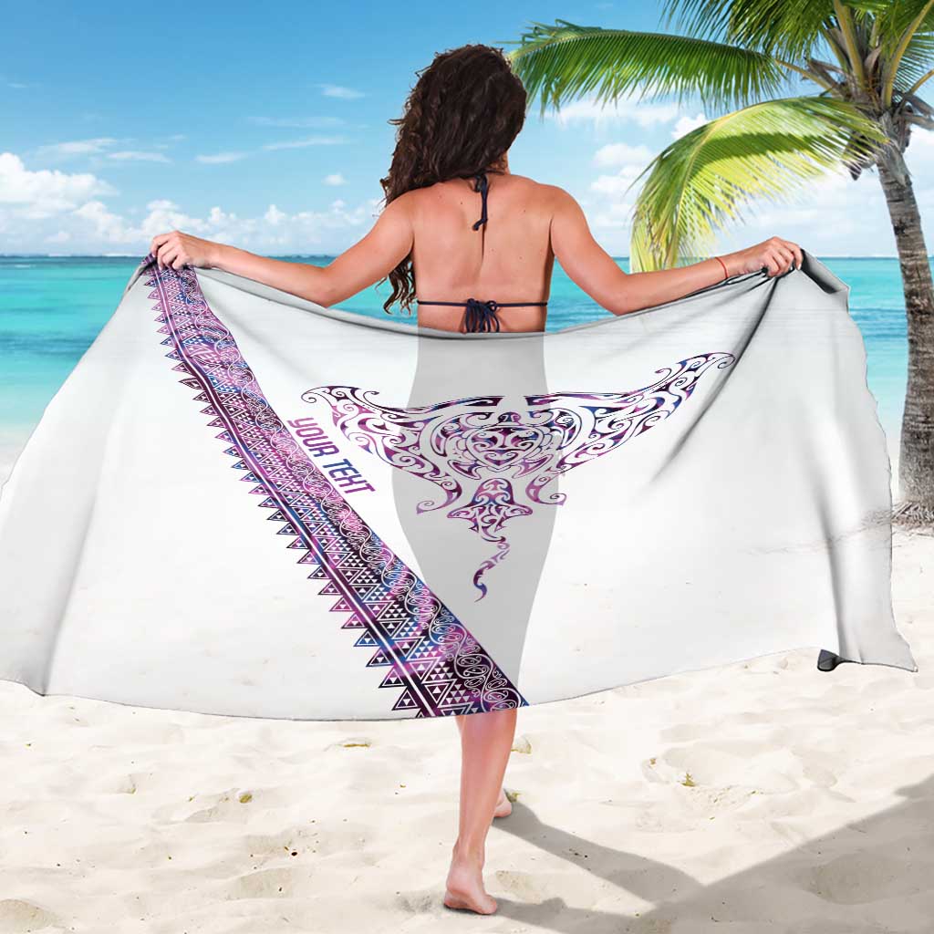 Mawhero Paua shell Kowhaiwhai Taniko Personalised Sarong Manta Ray Shark-Turtle Maori Tribal Style LT9 - Polynesian Pride