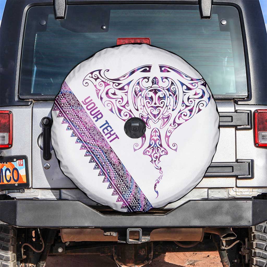 Mawhero Paua shell Kowhaiwhai Taniko Personalised Spare Tire Cover Manta Ray Shark-Turtle Maori Tribal Style LT9 Pink - Polynesian Pride