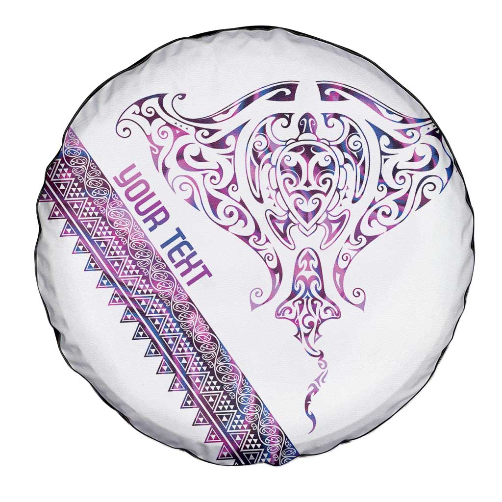 Mawhero Paua shell Kowhaiwhai Taniko Personalised Spare Tire Cover Manta Ray Shark-Turtle Maori Tribal Style LT9 - Polynesian Pride