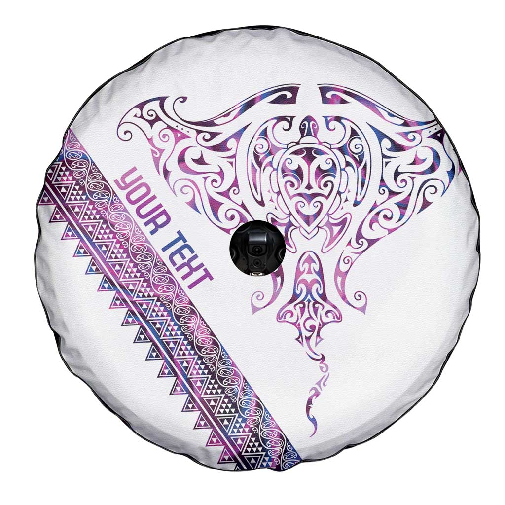 Mawhero Paua shell Kowhaiwhai Taniko Personalised Spare Tire Cover Manta Ray Shark-Turtle Maori Tribal Style LT9 - Polynesian Pride