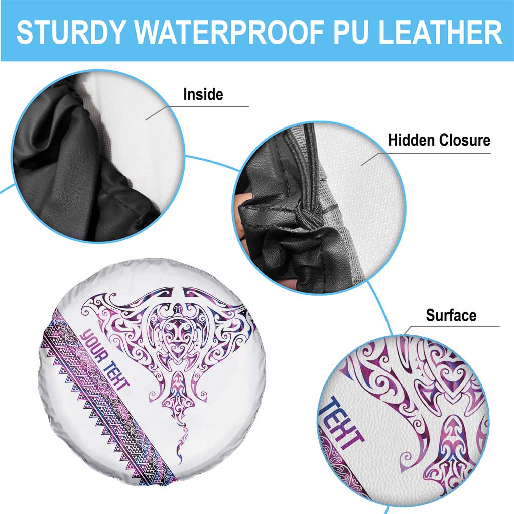 Mawhero Paua shell Kowhaiwhai Taniko Personalised Spare Tire Cover Manta Ray Shark-Turtle Maori Tribal Style LT9 - Polynesian Pride