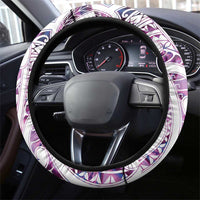 Mawhero Paua shell Kowhaiwhai Taniko Steering Wheel Cover Manta Ray Shark-Turtle Maori Tribal Style LT9 - Polynesian Pride