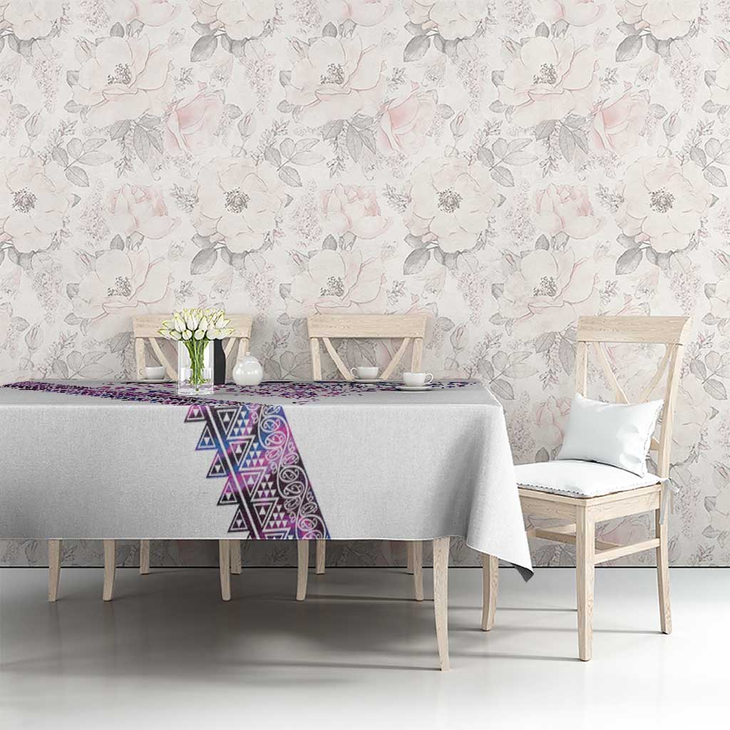 Mawhero Paua shell Kowhaiwhai Taniko Personalised Tablecloth Manta Ray Shark-Turtle Maori Tribal Style