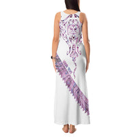 Mawhero Paua shell Kowhaiwhai Taniko Personalised Tank Maxi Dress Manta Ray Shark-Turtle Maori Tribal Style LT9 - Polynesian Pride