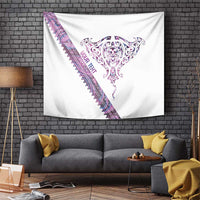 Mawhero Paua shell Kowhaiwhai Taniko Personalised Tapestry Manta Ray Shark-Turtle Maori Tribal Style