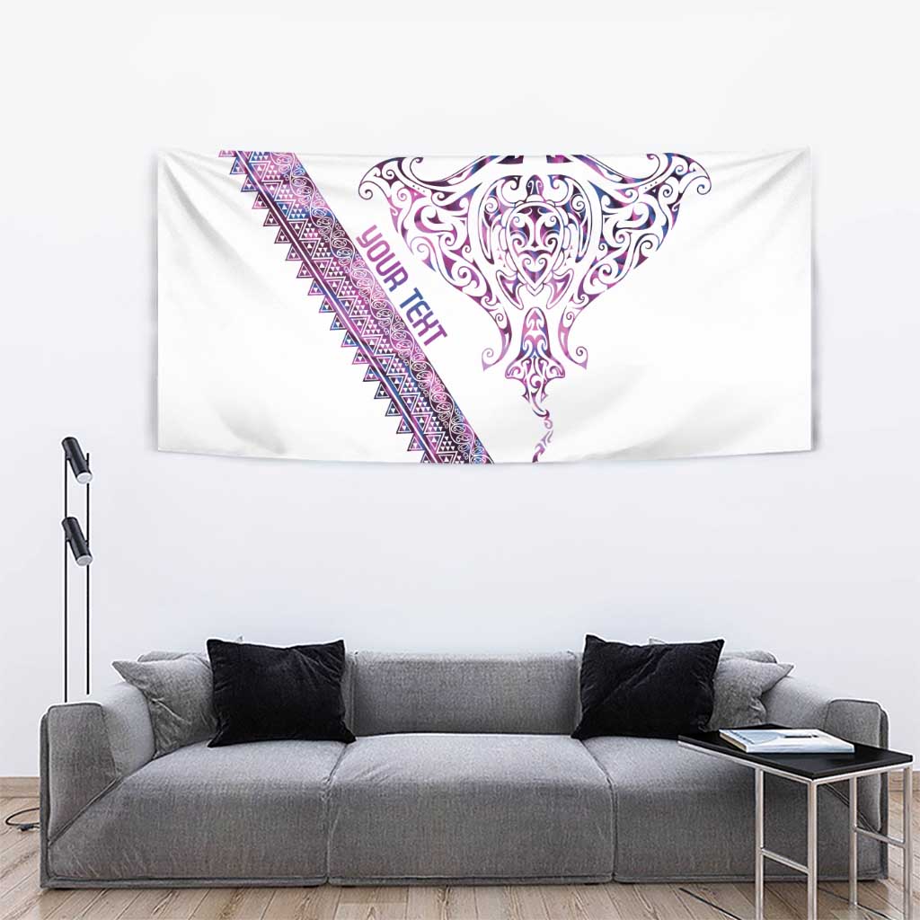 Mawhero Paua shell Kowhaiwhai Taniko Personalised Tapestry Manta Ray Shark-Turtle Maori Tribal Style