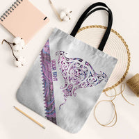 Mawhero Paua shell Kowhaiwhai Taniko Personalised Tote Bag Manta Ray Shark-Turtle Maori Tribal Style LT9 Black Strap One Size Pink - Polynesian Pride