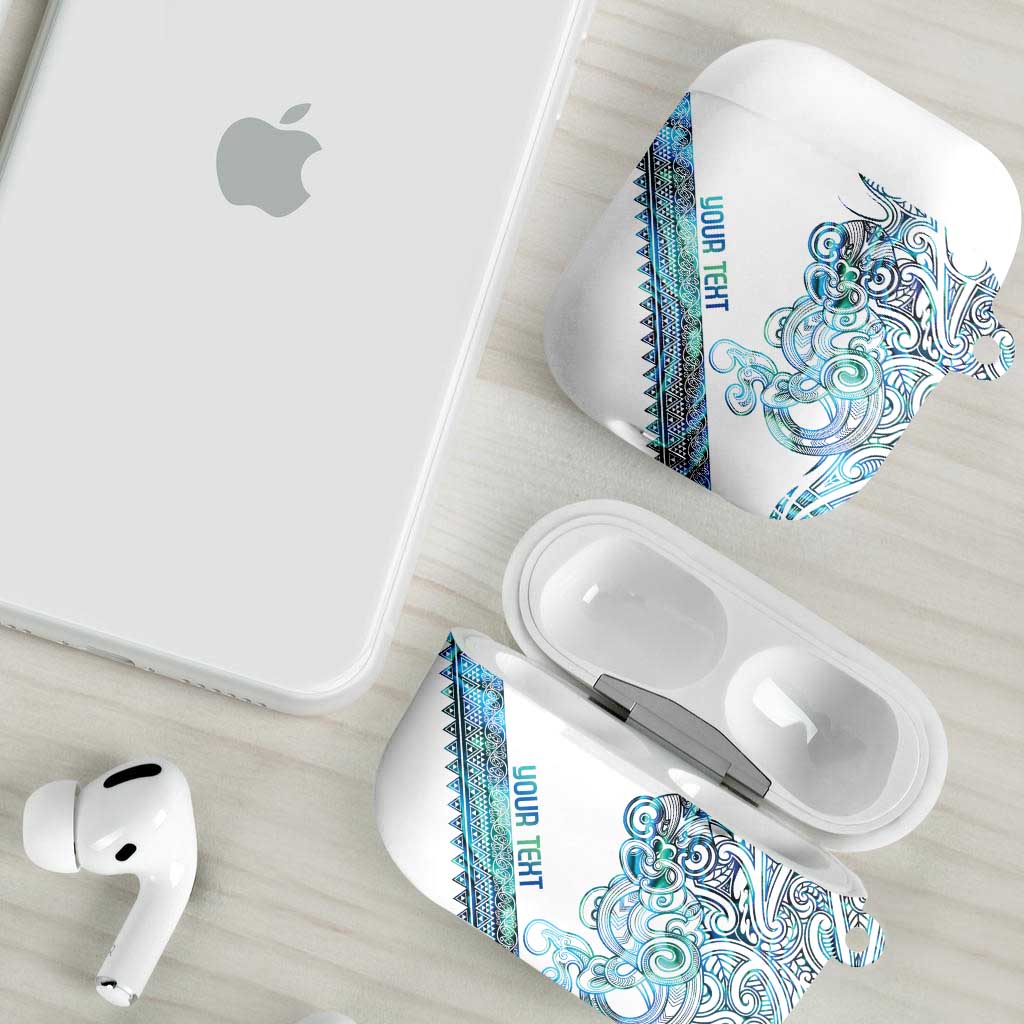 Kahui Whetu Paua shell Kowhaiwhai Taniko Personalised AirPods Case Taniwha Maori Tribal Style LT9 - Polynesian Pride