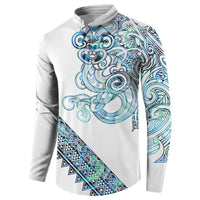 Kahui Whetu Paua shell Kowhaiwhai Taniko Personalised Button Sweatshirt Taniwha Maori Tribal Style LT9 - Polynesian Pride