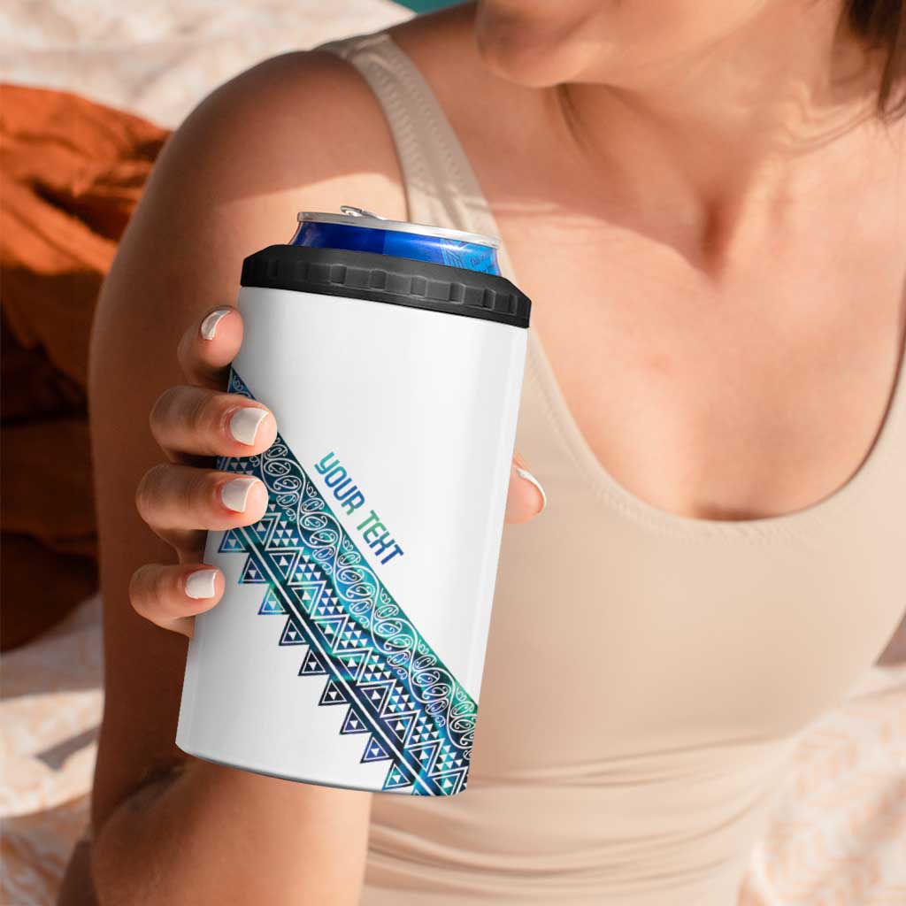 Kahui Whetu Paua shell Kowhaiwhai Taniko Personalised 4 in 1 Can Cooler Tumbler Taniwha Maori Tribal Style LT9 - Polynesian Pride