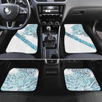 Kahui Whetu Paua shell Kowhaiwhai Taniko Personalised Car Mats Taniwha Maori Tribal Style LT9 Set 4pcs Blue - Polynesian Pride