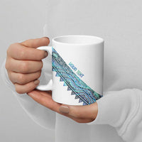 Kahui Whetu Paua shell Kowhaiwhai Taniko Personalised Ceramic Mug Taniwha Maori Tribal Style