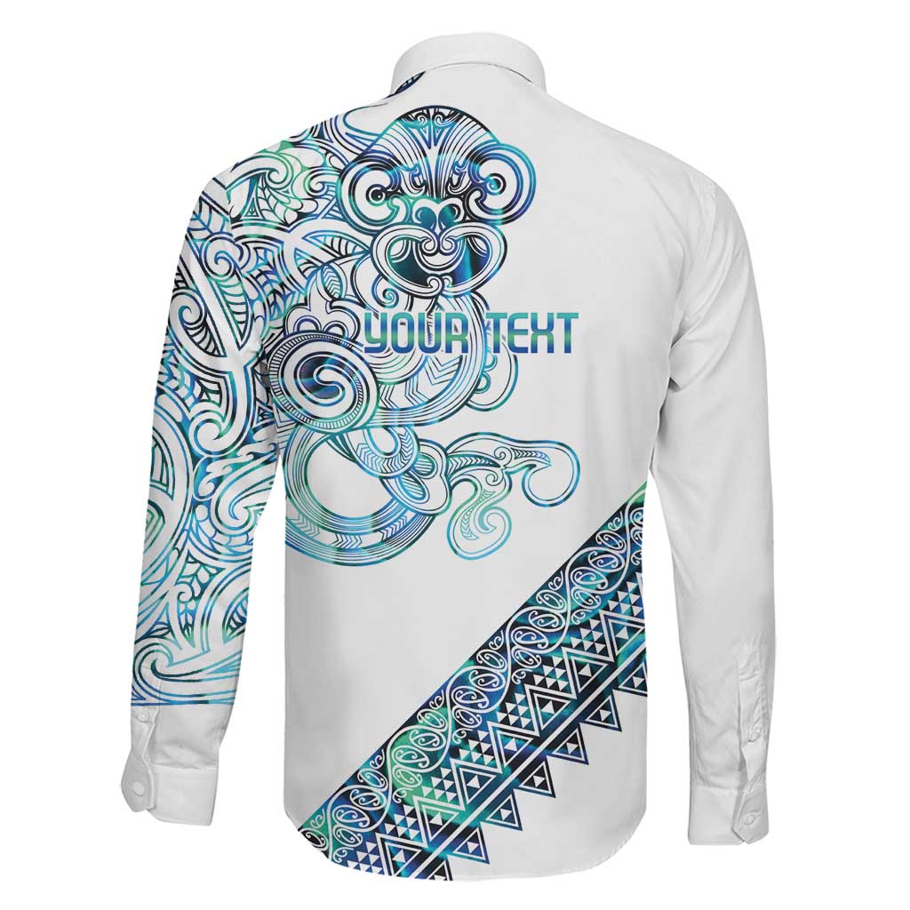 Kahui Whetu Paua shell Kowhaiwhai Taniko Personalised Family Matching Short Sleeve Bodycon Dress and Hawaiian Shirt Taniwha Maori Tribal Style LT9 - Polynesian Pride
