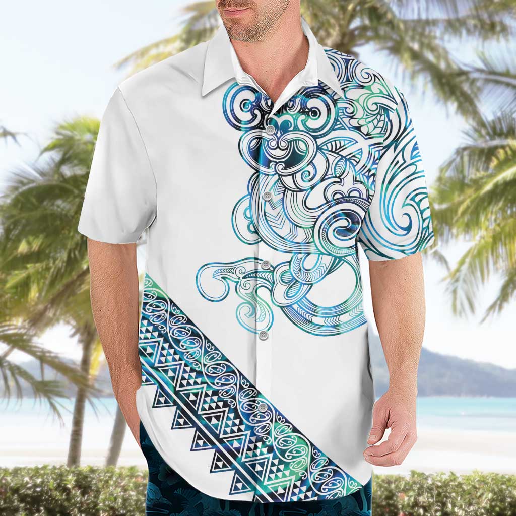 Kahui Whetu Paua shell Kowhaiwhai Taniko Personalised Hawaiian Shirt Taniwha Maori Tribal Style LT9 - Polynesian Pride