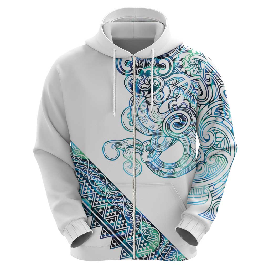 Kahui Whetu Paua shell Kowhaiwhai Taniko Personalised Hoodie Taniwha Maori Tribal Style LT9 - Polynesian Pride