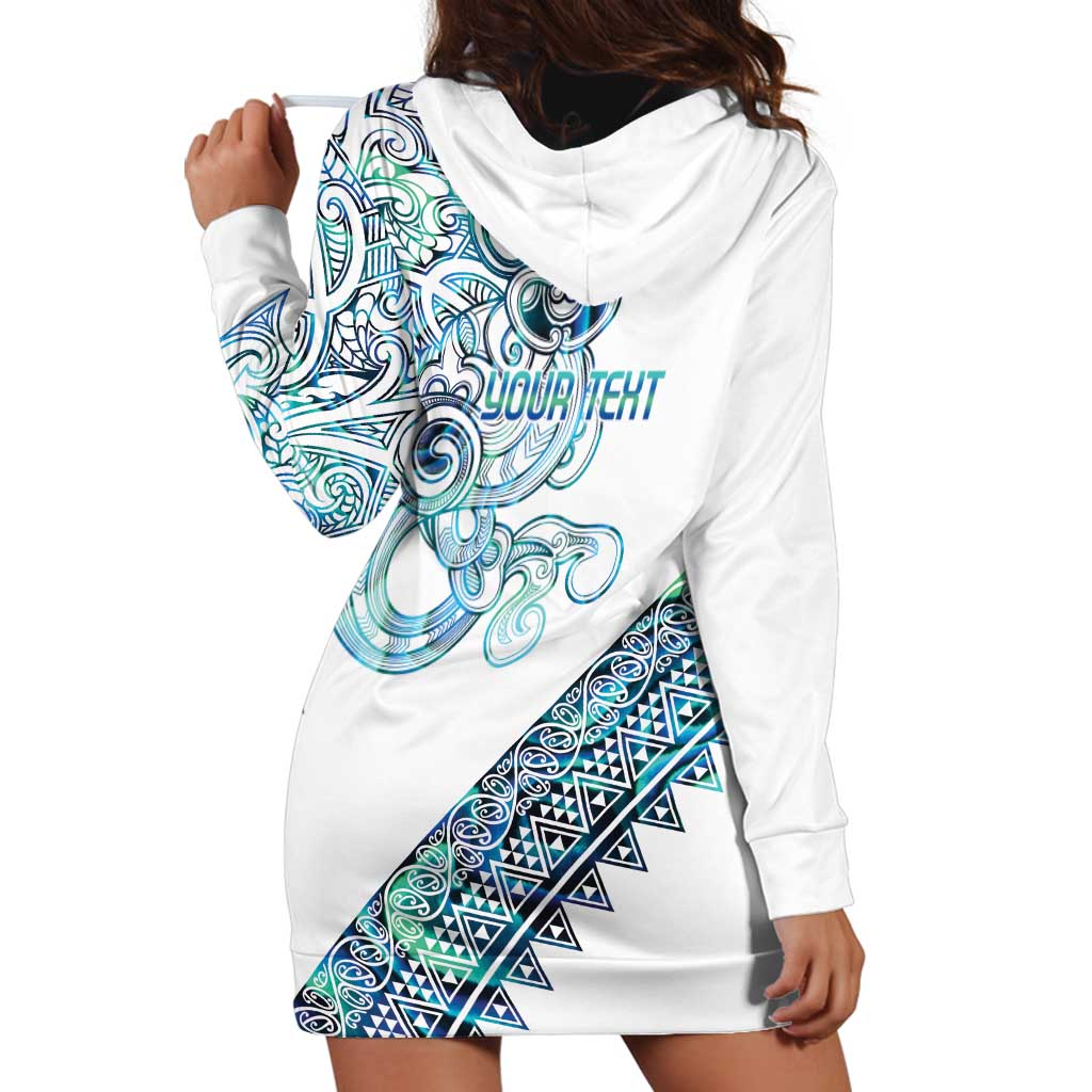 Kahui Whetu Paua shell Kowhaiwhai Taniko Personalised Hoodie Dress Taniwha Maori Tribal Style LT9 - Polynesian Pride