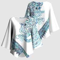 Kahui Whetu Paua shell Kowhaiwhai Taniko Personalised Kimono Sleeve Blouse Taniwha Maori Tribal Style LT9 - Polynesian Pride