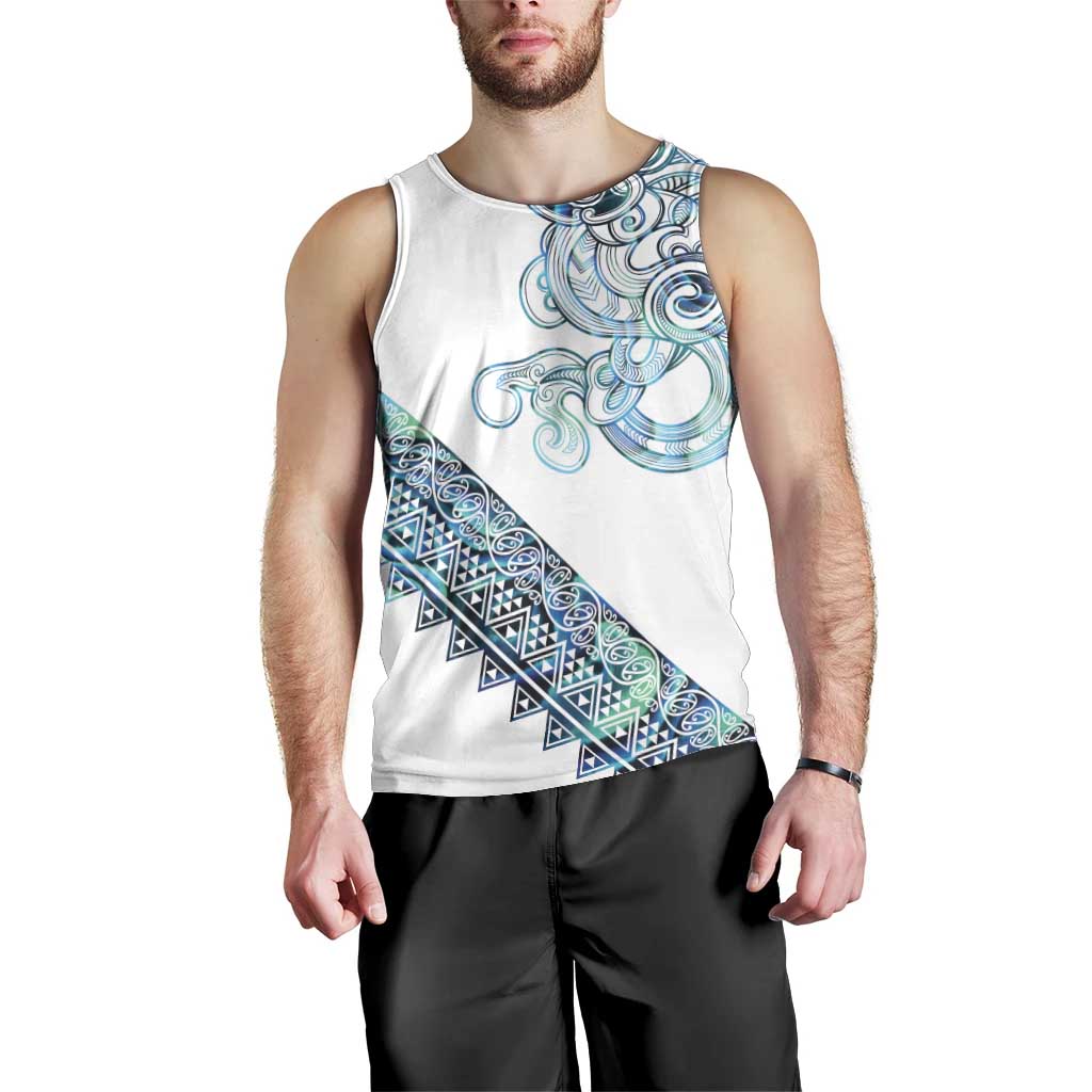 Kahui Whetu Paua shell Kowhaiwhai Taniko Personalised Men Tank Top Taniwha Maori Tribal Style LT9 - Polynesian Pride
