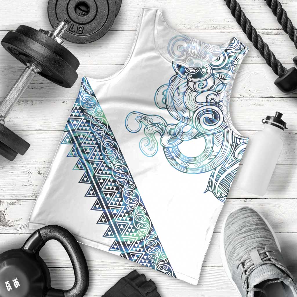 Kahui Whetu Paua shell Kowhaiwhai Taniko Personalised Men Tank Top Taniwha Maori Tribal Style LT9 - Polynesian Pride