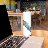 Kahui Whetu Paua shell Kowhaiwhai Taniko Personalised Skinny Tumbler Taniwha Maori Tribal Style LT9 - Polynesian Pride