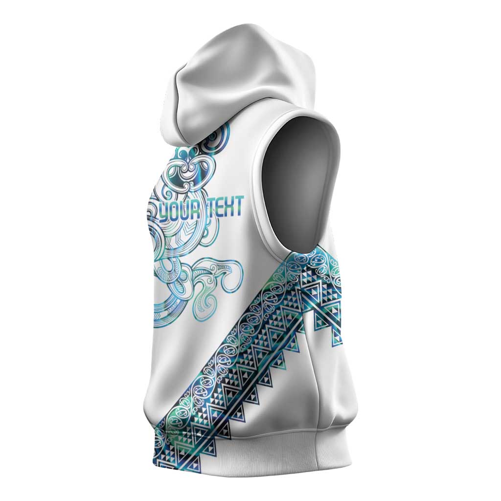Kahui Whetu Paua shell Kowhaiwhai Taniko Personalised Sleeveless Hoodie Taniwha Maori Tribal Style LT9 - Polynesian Pride