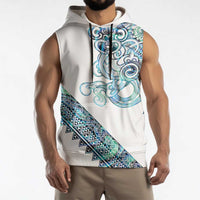 Kahui Whetu Paua shell Kowhaiwhai Taniko Personalised Sleeveless Hoodie Taniwha Maori Tribal Style LT9 - Polynesian Pride