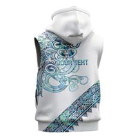 Kahui Whetu Paua shell Kowhaiwhai Taniko Personalised Sleeveless Zip Hoodie Taniwha Maori Tribal Style LT9 - Polynesian Pride