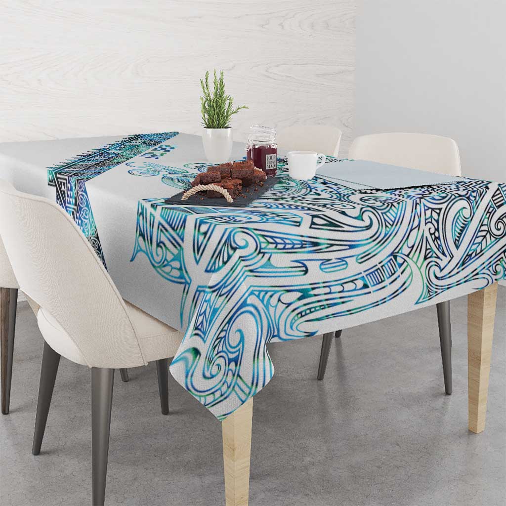 Kahui Whetu Paua shell Kowhaiwhai Taniko Personalised Tablecloth Taniwha Maori Tribal Style
