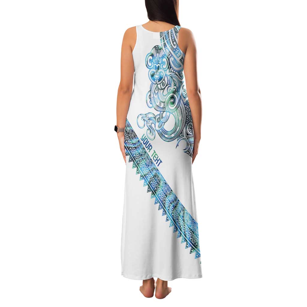 Kahui Whetu Paua shell Kowhaiwhai Taniko Personalised Tank Maxi Dress Taniwha Maori Tribal Style LT9 - Polynesian Pride