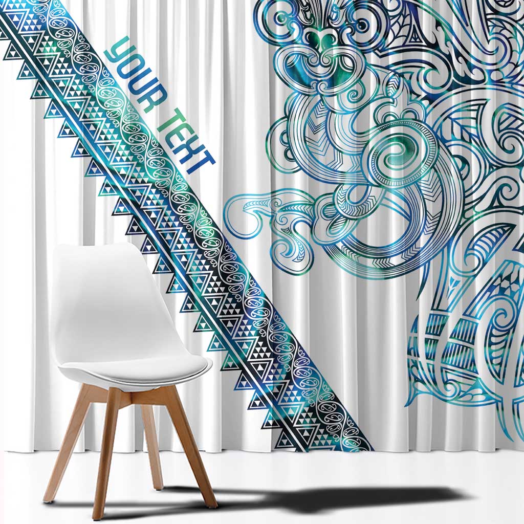 Kahui Whetu Paua shell Kowhaiwhai Taniko Personalised Window Curtain Taniwha Maori Tribal Style