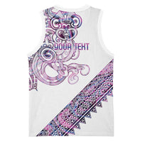 Mawhero Paua shell Kowhaiwhai Taniko Personalised Basketball Jersey Taniwha Maori Tribal Style LT9 - Polynesian Pride
