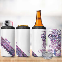 Mawhero Paua shell Kowhaiwhai Taniko Personalised 4 in 1 Can Cooler Tumbler Taniwha Maori Tribal Style LT9 - Polynesian Pride