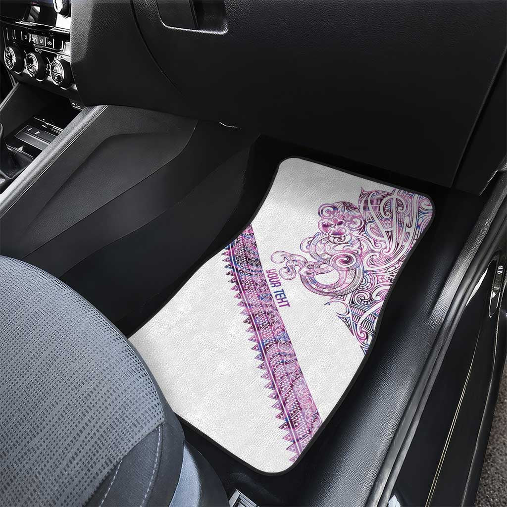 Mawhero Paua shell Kowhaiwhai Taniko Personalised Car Mats Taniwha Maori Tribal Style LT9 - Polynesian Pride