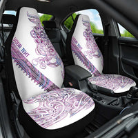 Mawhero Paua shell Kowhaiwhai Taniko Personalised Car Seat Cover Taniwha Maori Tribal Style LT9 One Size Pink - Polynesian Pride