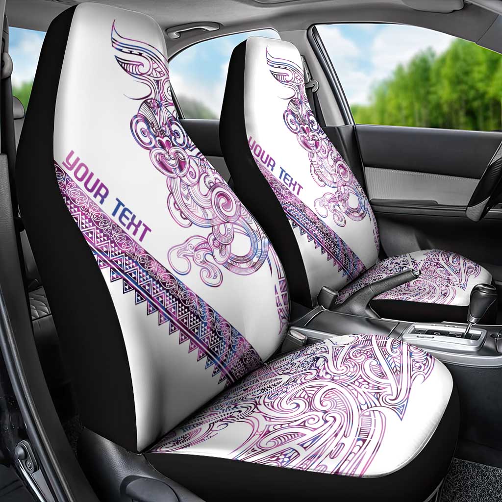 Mawhero Paua shell Kowhaiwhai Taniko Personalised Car Seat Cover Taniwha Maori Tribal Style LT9 - Polynesian Pride