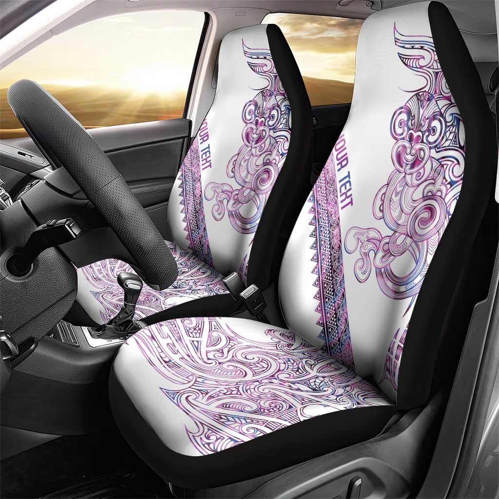 Mawhero Paua shell Kowhaiwhai Taniko Personalised Car Seat Cover Taniwha Maori Tribal Style LT9 - Polynesian Pride