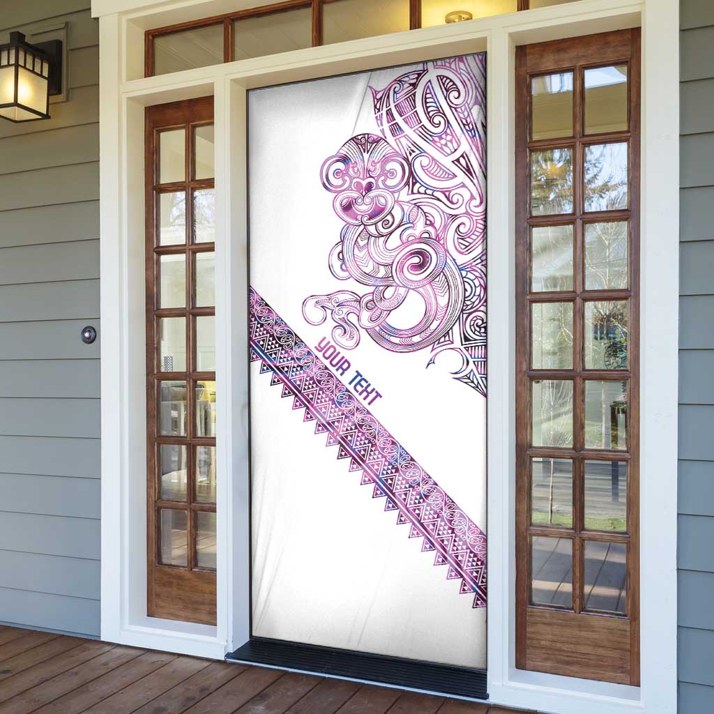 Mawhero Paua shell Kowhaiwhai Taniko Personalised Door Cover Taniwha Maori Tribal Style LT9 - Polynesian Pride