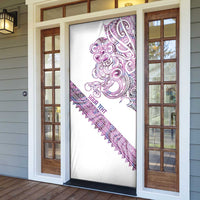 Mawhero Paua shell Kowhaiwhai Taniko Personalised Door Cover Taniwha Maori Tribal Style LT9 - Polynesian Pride