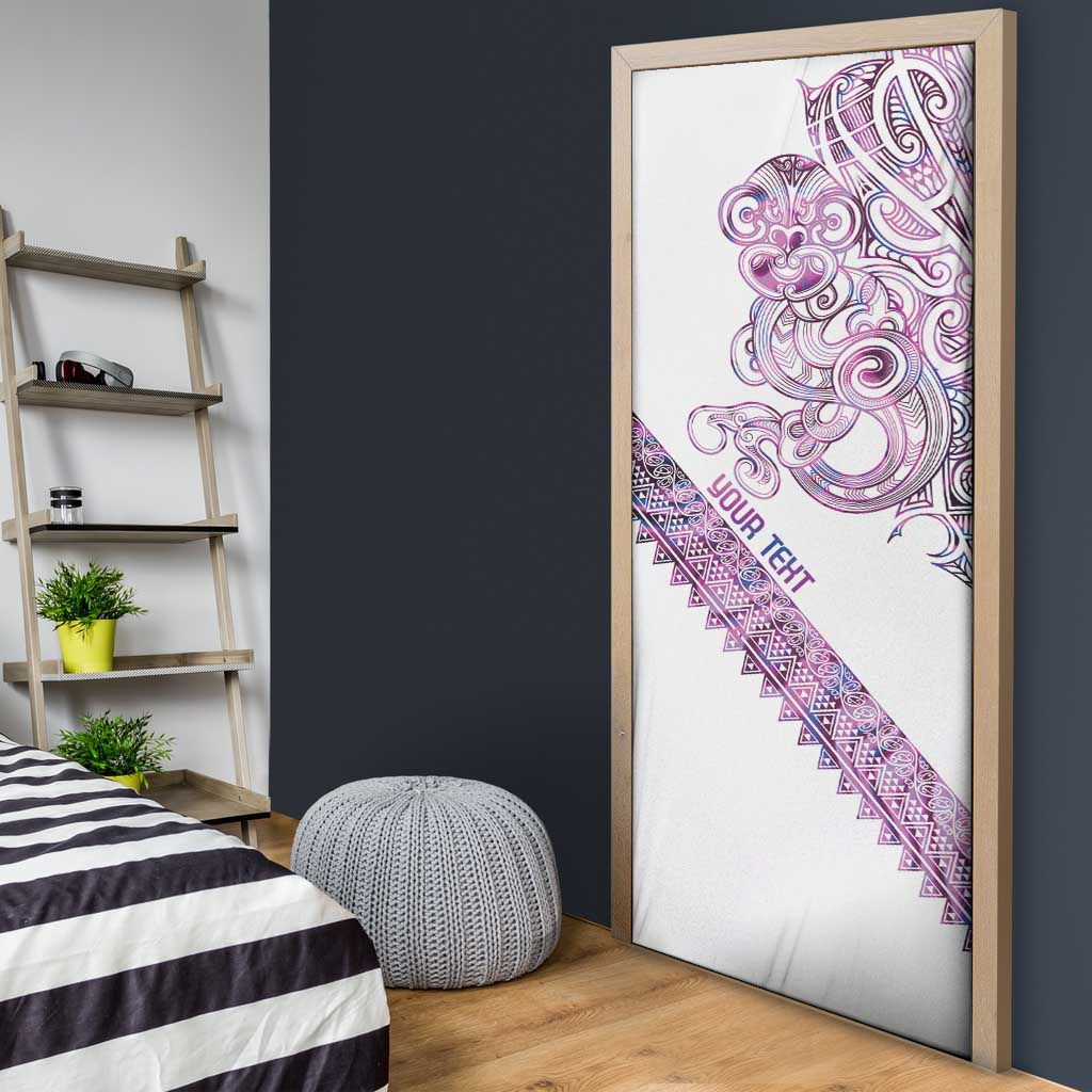 Mawhero Paua shell Kowhaiwhai Taniko Personalised Door Cover Taniwha Maori Tribal Style LT9 - Polynesian Pride