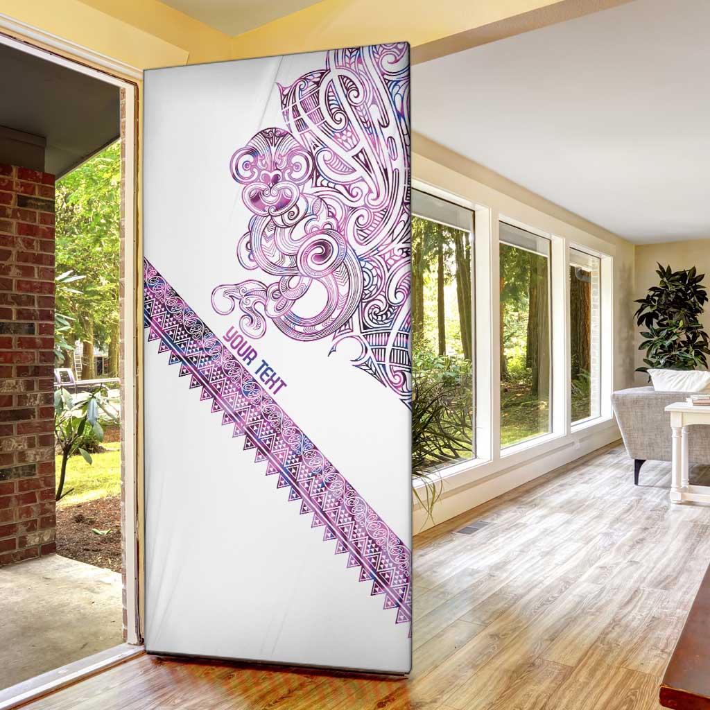 Mawhero Paua shell Kowhaiwhai Taniko Personalised Door Cover Taniwha Maori Tribal Style LT9 - Polynesian Pride