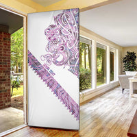 Mawhero Paua shell Kowhaiwhai Taniko Personalised Door Cover Taniwha Maori Tribal Style LT9 - Polynesian Pride
