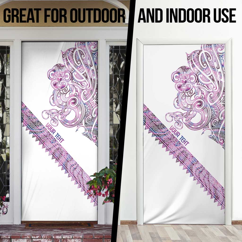 Mawhero Paua shell Kowhaiwhai Taniko Personalised Door Cover Taniwha Maori Tribal Style LT9 - Polynesian Pride