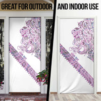 Mawhero Paua shell Kowhaiwhai Taniko Personalised Door Cover Taniwha Maori Tribal Style LT9 - Polynesian Pride