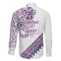 Mawhero Paua shell Kowhaiwhai Taniko Personalised Family Matching Summer Maxi Dress and Hawaiian Shirt Taniwha Maori Tribal Style LT9 - Polynesian Pride